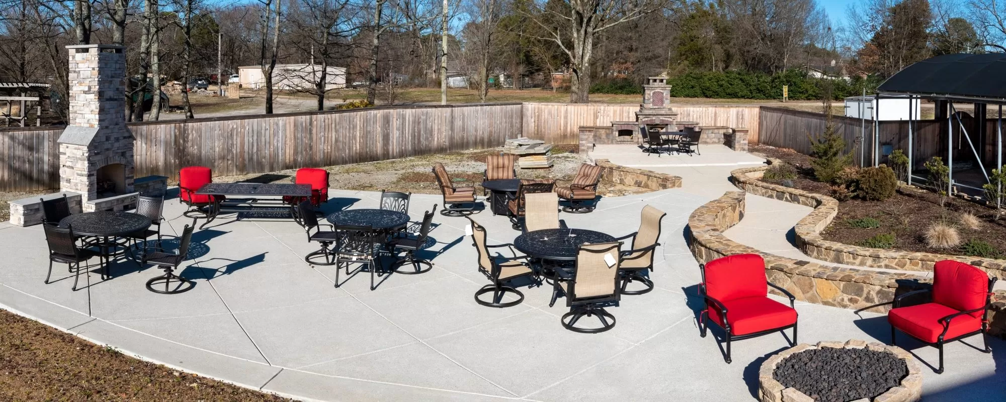 Range of outdoor chairs displayed at store in Collierville, Memphis TN