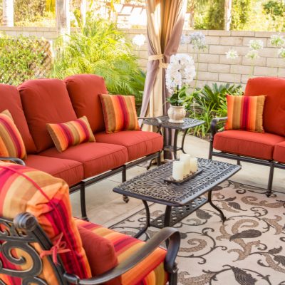 alexis outdoor patio furniture in orange
