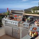 Outdoor kitchen with sea view