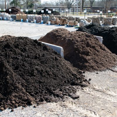Heap of mulch for sale at Outdoor Living store