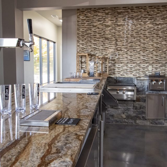 close-up of bar for outdoor kitchen